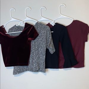 SET OF 4 CROP TOP BUNDLE!